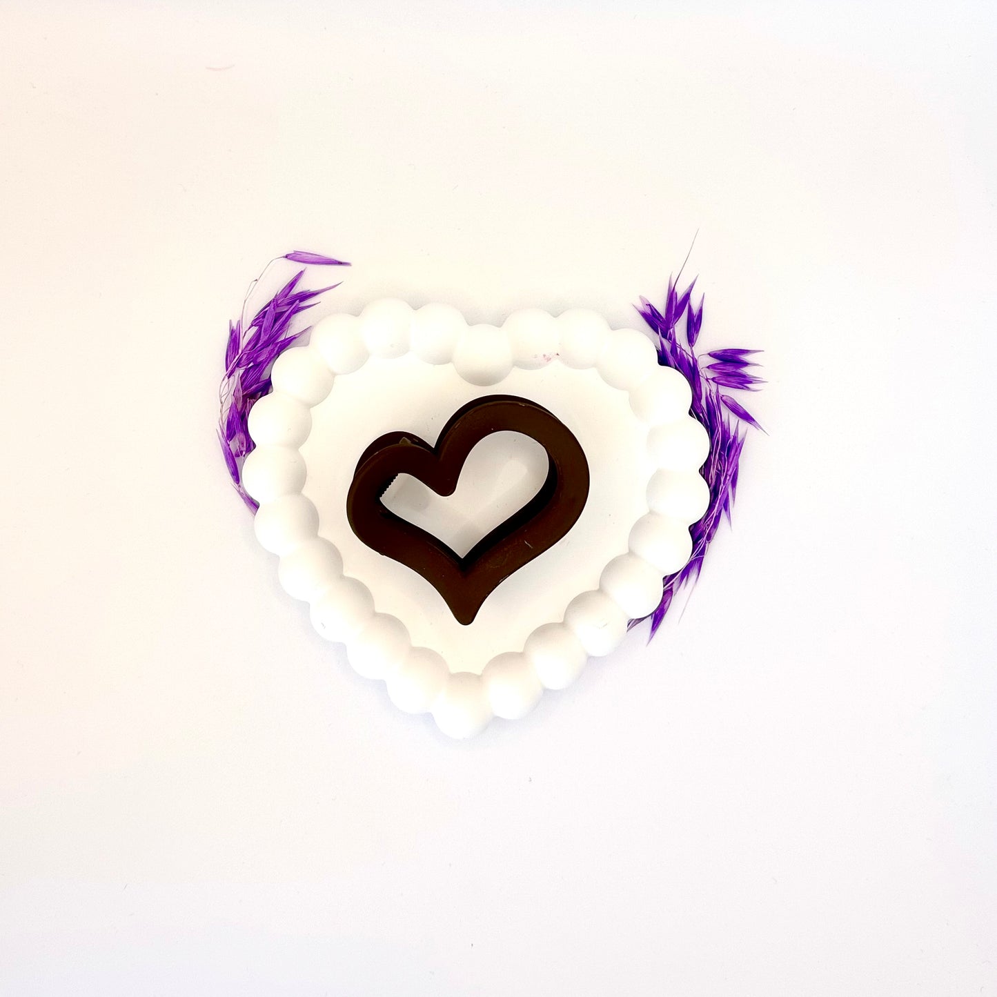 π€ Mocha Heart β Sculpted Hair Clip