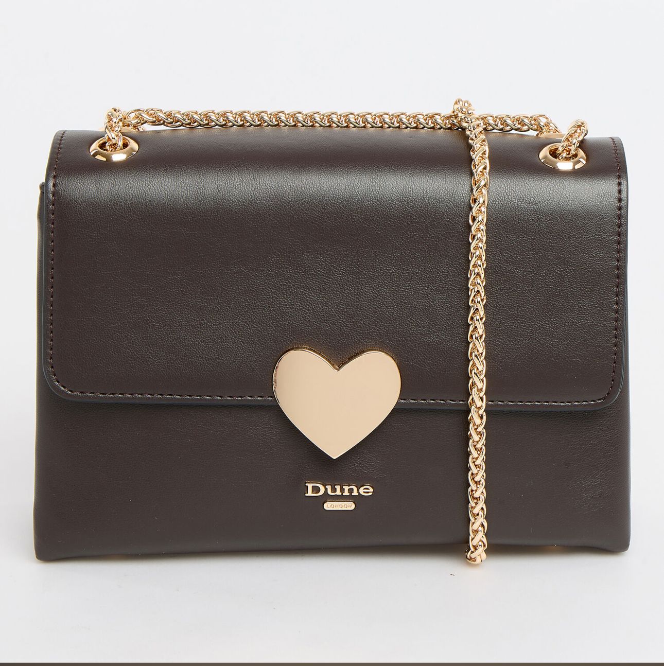 Dune Brown Heart Shoulder Bag šš¤