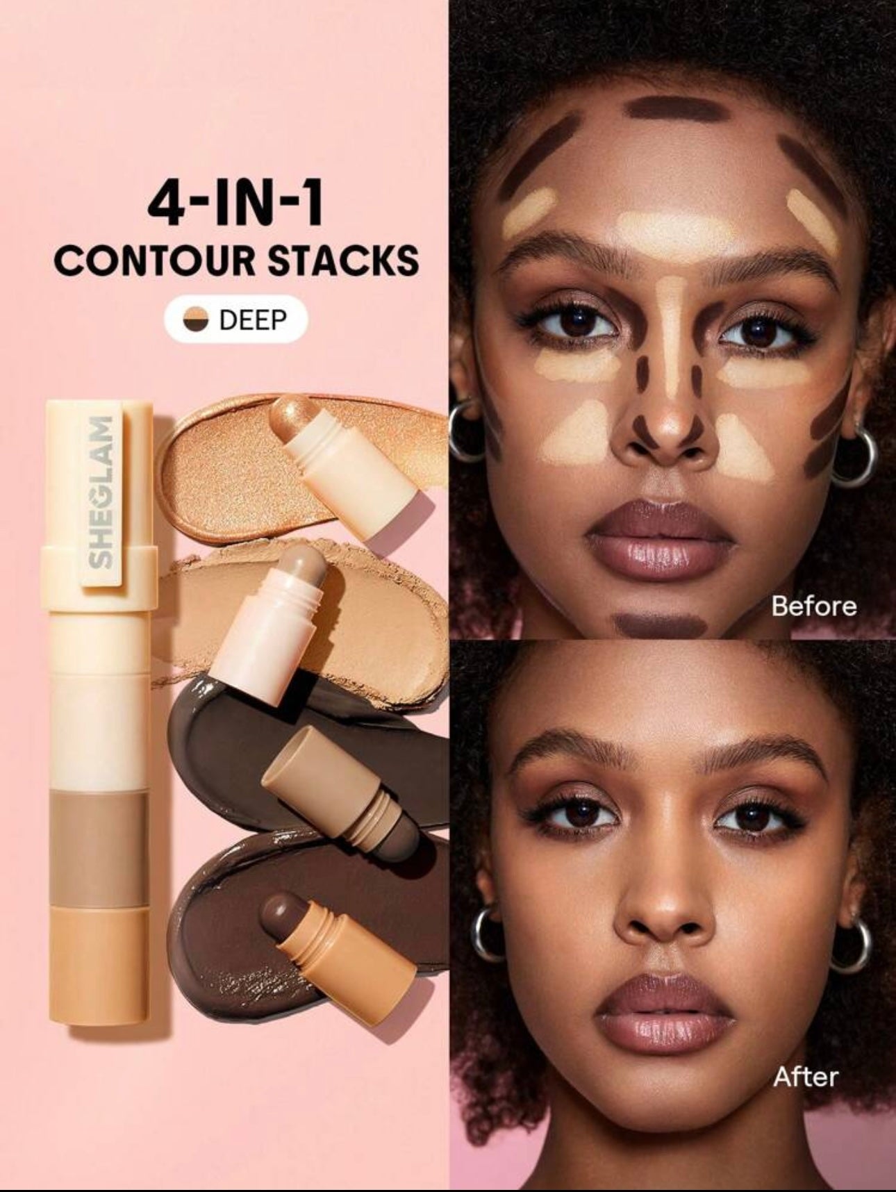 SHEGLAM Multi-Glam Face Pen ā Deep (9-Color Contour Stick) āØ
