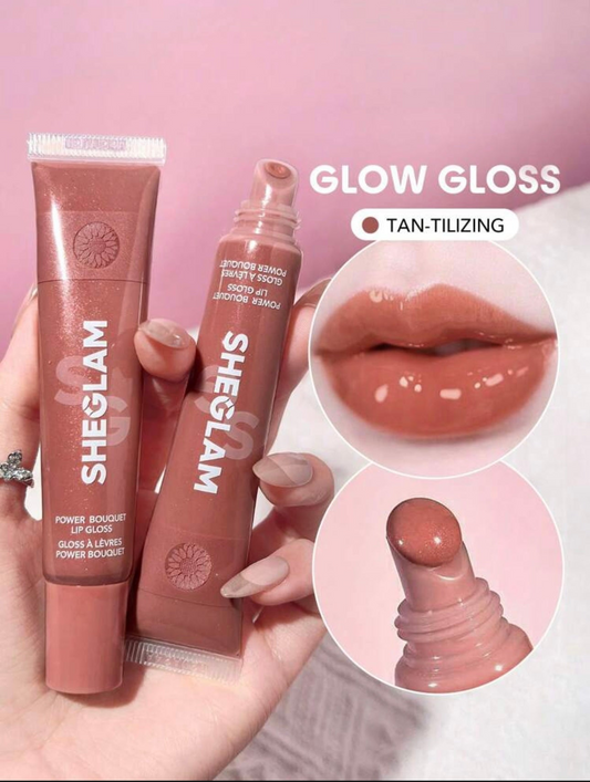 SHEGLAM Power Bouquet Lip Gloss – Tan-tilizing 🤎✨