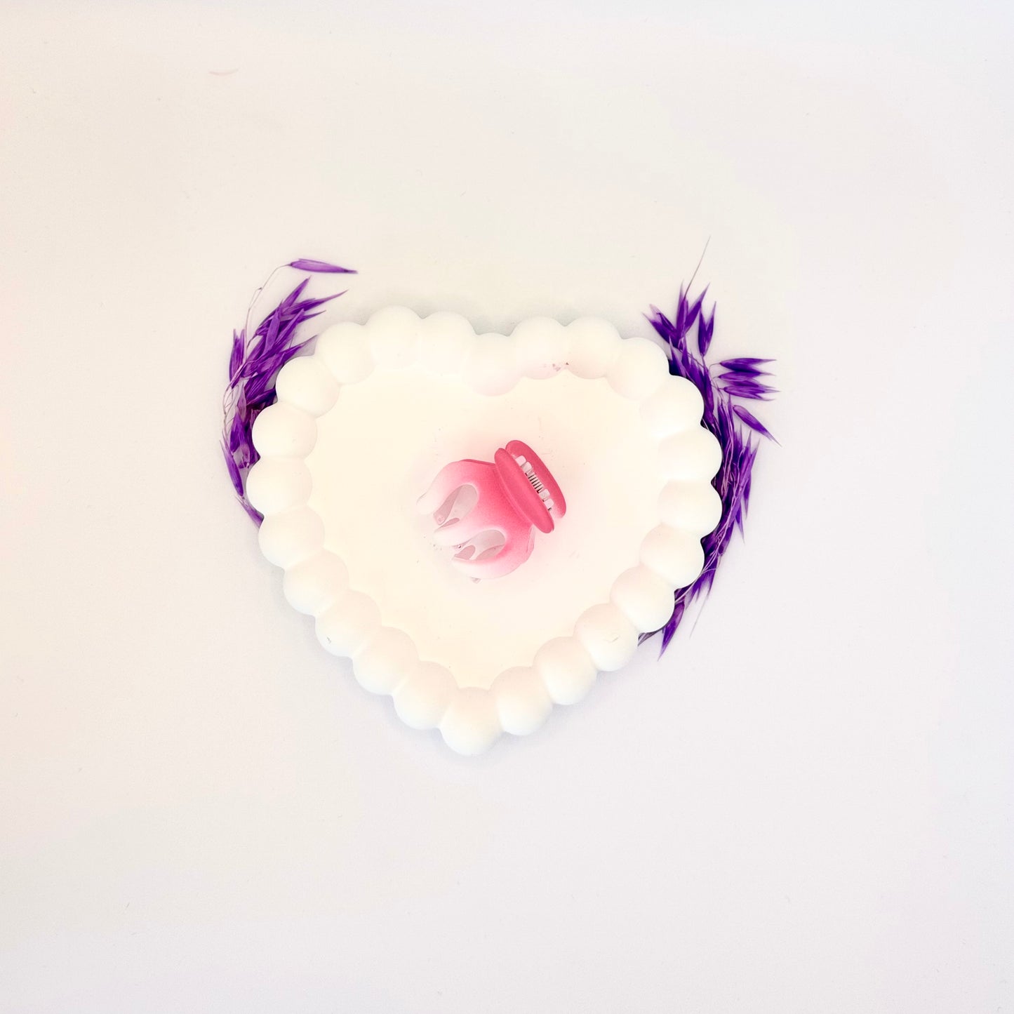 💕 Mini Duo — Pink & White Hair Clip Set