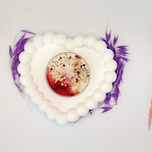 🐚 Rosé Tide — Ocean-Topped Scented Candle