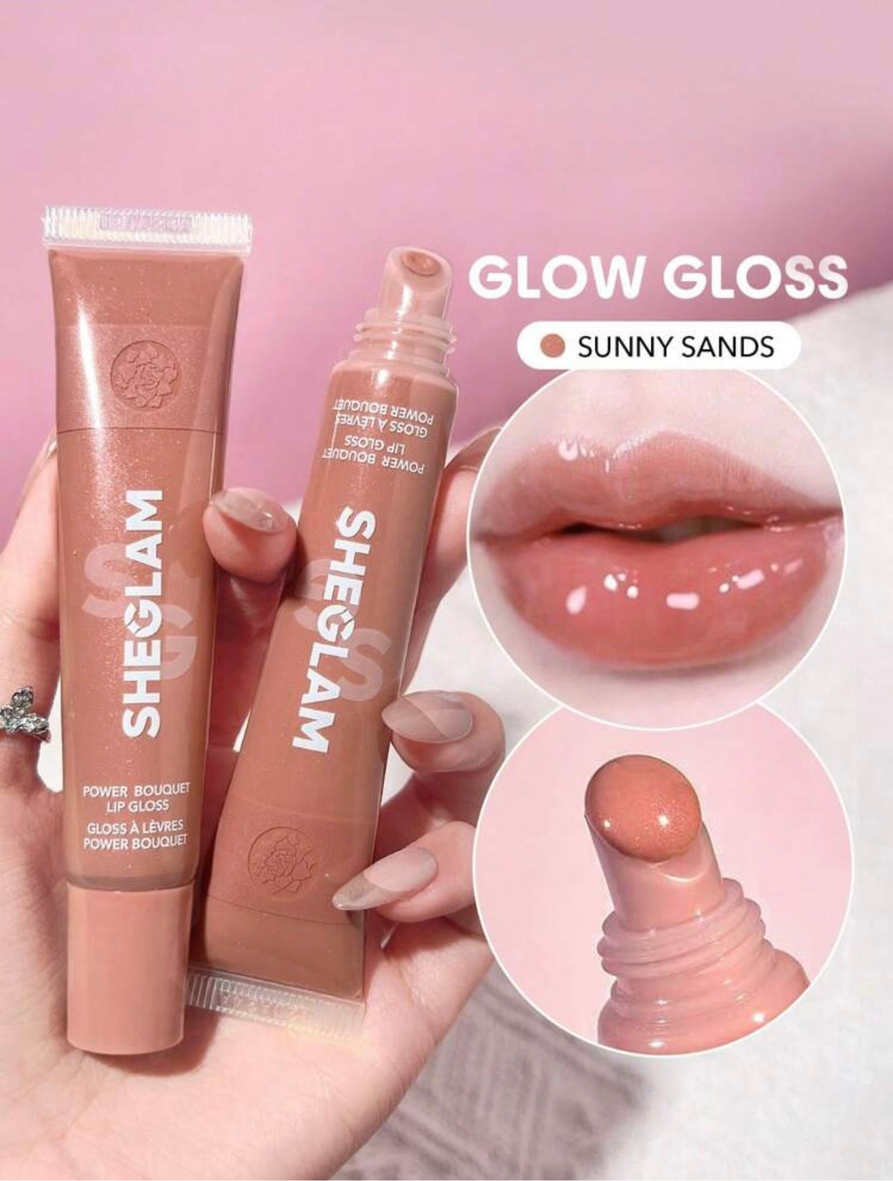 SHEGLAM Power Bouquet Lip Gloss – Sunny Sands 🌞💛