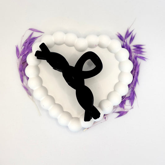 🖤 Candy Grip — Black Bow Hair Clip