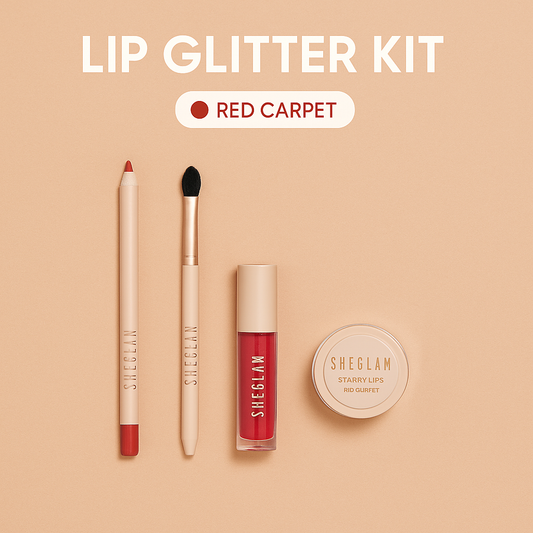 SHEGLAM Lip Dazzler Glitter Kit – Red Carpet 💄✨