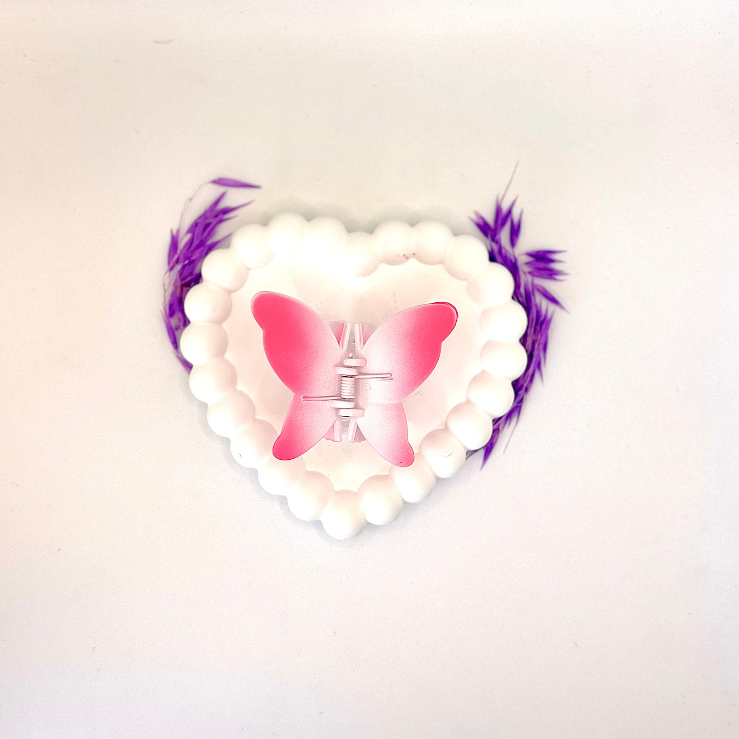 🦋 Flutter Pop — Pink Butterfly Hair Clip