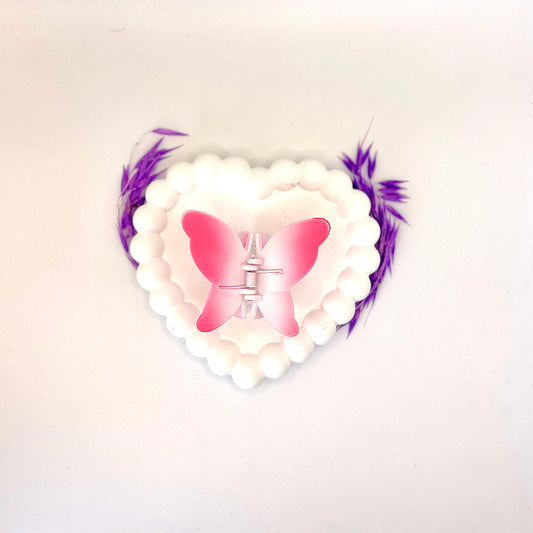 🦋 Flutter Pop — Pink Butterfly Hair Clip