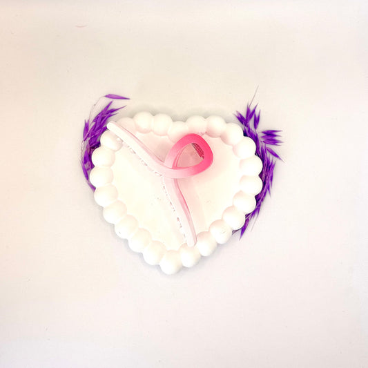 🎀 Rosé Loop — Pink Ribbon Hair Clip