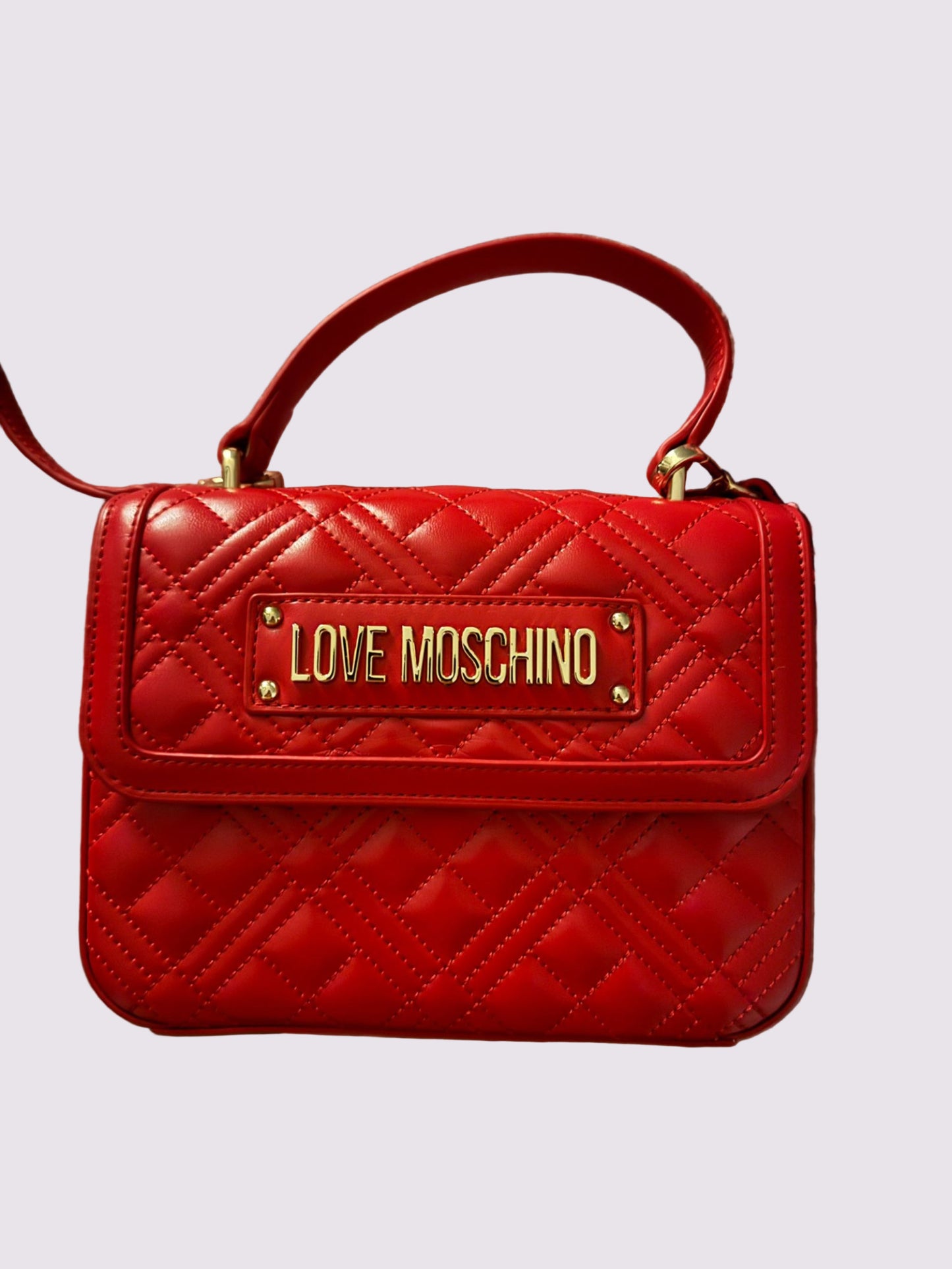 LOVE MOSCHINO Quilted Crossbody – Red Diva ❤️✨