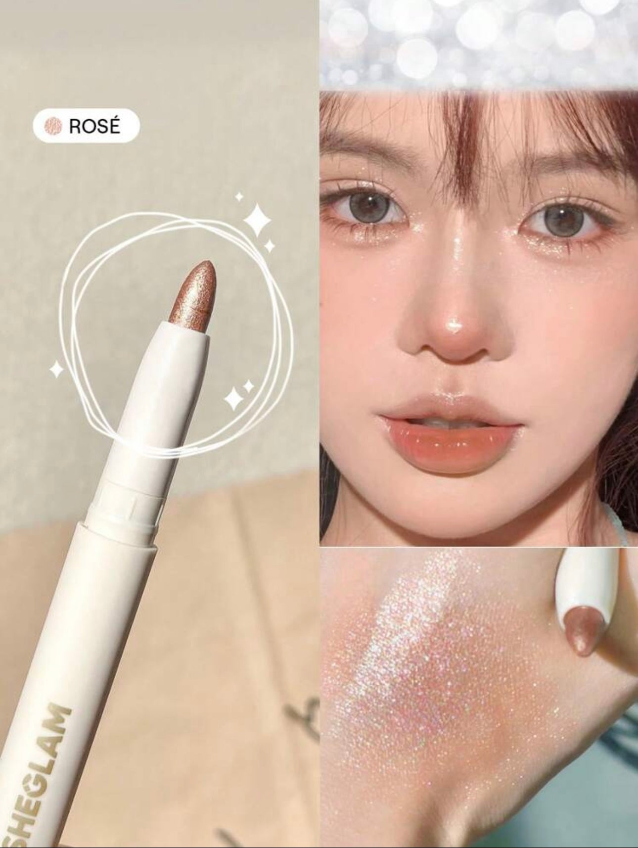SHEGLAM Big N’ Bright Eye Pencil — Rosé 🌸✨