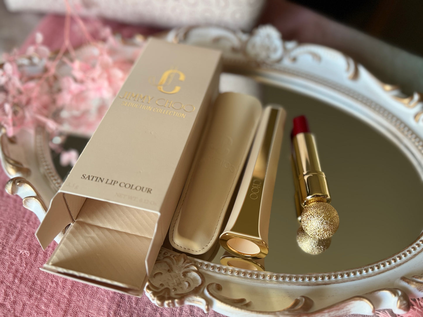 Jimmy Choo Red Carpet 001 Satin Lip Colour — 3.5g 💎✨