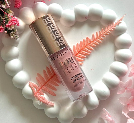 Revolution Pout Bomb Plumping Gloss — Kiss Nude 🤍✨